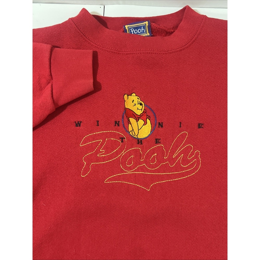 VTG 90s Winnie The Pooh 100 Acre Collection‎ Crewneck Large Red